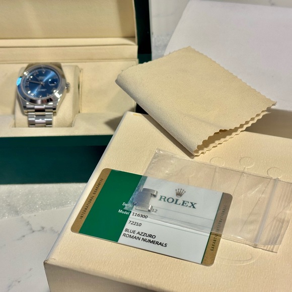 Rolex Datejust II - 116300 - Blue Azzurro - Full Set - box & papers - 41mm - Picture 9 of 12